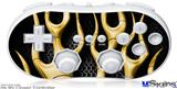 Wii Classic Controller Skin - Metal Flames Yellow