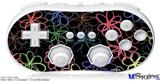 Wii Classic Controller Skin - Kearas Flowers on Black