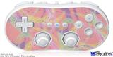 Wii Classic Controller Skin - Neon Swoosh on Pink