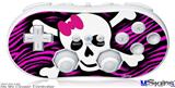 Wii Classic Controller Skin - Pink Zebra Skull