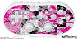 Wii Classic Controller Skin - Checker Skull Splatter