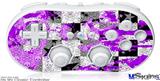 Wii Classic Controller Skin - Purple Checker Skull Splatter