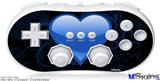 Wii Classic Controller Skin - Glass Heart Grunge Blue