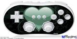 Wii Classic Controller Skin - Glass Heart Grunge Seafoam Green