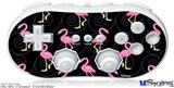 Wii Classic Controller Skin - Flamingos on Black