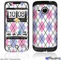 HTC Droid Eris Skin - Argyle Pink and Blue