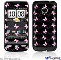 HTC Droid Eris Skin - Pastel Butterflies Pink on Black