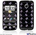 HTC Droid Eris Skin - Pastel Butterflies Purple on Black