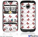 HTC Droid Eris Skin - Pastel Butterflies Red on White