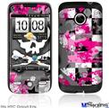 HTC Droid Eris Skin - Girly Pink Bow Skull