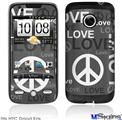 HTC Droid Eris Skin - Love and Peace Gray