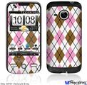 HTC Droid Eris Skin - Argyle Pink and Brown