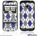 HTC Droid Eris Skin - Argyle Blue and Gray