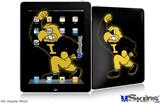 iPad Skin - Iowa Hawkeyes Herky on Black