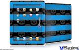 iPad Skin - Skull Stripes Blue