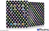 iPad Skin - Pastel Hearts on Black