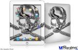 iPad Skin - Chrome Skull on White