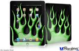 iPad Skin - Metal Flames Green