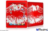 iPad Skin - Big Kiss White on Red