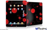 iPad Skin - Lots of Dots Red on Black