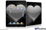 iPad Skin - Glass Heart Grunge Gray