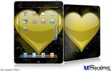 iPad Skin - Glass Heart Grunge Yellow