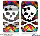 iPod Touch 4G Decal Style Vinyl Skin - Rainbow Plaid Skull