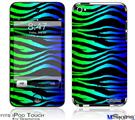 iPod Touch 4G Decal Style Vinyl Skin - Rainbow Zebra