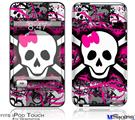 iPod Touch 4G Decal Style Vinyl Skin - Splatter Girly Skull