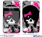 iPod Touch 4G Decal Style Vinyl Skin - Scene Kid Girl Skull