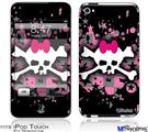 iPod Touch 4G Decal Style Vinyl Skin - Scene Skull Splatter