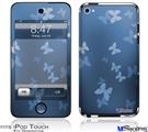 iPod Touch 4G Decal Style Vinyl Skin - Bokeh Butterflies Blue