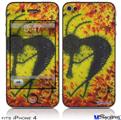 iPhone 4 Decal Style Vinyl Skin - Tie Dye Kokopelli (DOES NOT fit newer iPhone 4S)