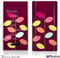 Zune HD Skin - Plain Leaves On Burgundy