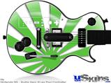 Guitar Hero III Wii Les Paul Skin - Rising Sun Japanese Green