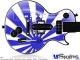 Guitar Hero III Wii Les Paul Skin - Rising Sun Japanese Blue