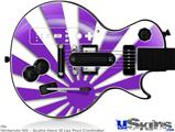 Guitar Hero III Wii Les Paul Skin - Rising Sun Japanese Purple