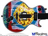 Guitar Hero III Wii Les Paul Skin - Tie Dye Circles and Squares 101