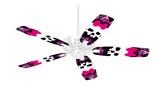 Pink Diamond Skull - Ceiling Fan Skin Kit fits most 42 inch fans (FAN and BLADES SOLD SEPARATELY)