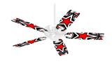 Star Checker Splatter - Ceiling Fan Skin Kit fits most 42 inch fans (FAN and BLADES SOLD SEPARATELY)