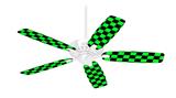 Checkers Green - Ceiling Fan Skin Kit fits most 42 inch fans (FAN and BLADES SOLD SEPARATELY)