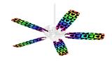 Hearts And Stars Rainbow - Ceiling Fan Skin Kit fits most 42 inch fans (FAN and BLADES SOLD SEPARATELY)