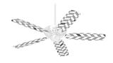 Chevrons Gray And Charcoal - Ceiling Fan Skin Kit fits most 42 inch fans (FAN and BLADES SOLD SEPARATELY)