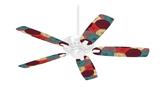 Flowers Pattern 04 - Ceiling Fan Skin Kit fits most 42 inch fans (FAN and BLADES SOLD SEPARATELY)