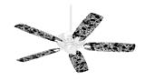 Scattered Skulls Black - Ceiling Fan Skin Kit fits most 42 inch fans (FAN and BLADES SOLD SEPARATELY)