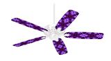 Abstract Floral Purple - Ceiling Fan Skin Kit fits most 42 inch fans (FAN and BLADES SOLD SEPARATELY)