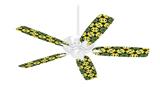 Daisies Yellow - Ceiling Fan Skin Kit fits most 42 inch fans (FAN and BLADES SOLD SEPARATELY)