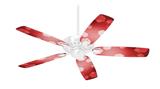 Bokeh Hex Red - Ceiling Fan Skin Kit fits most 42 inch fans (FAN and BLADES SOLD SEPARATELY)