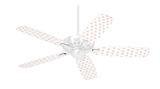 Hearts Orange - Ceiling Fan Skin Kit fits most 42 inch fans (FAN and BLADES SOLD SEPARATELY)