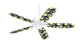 Tropical Fish 01 Black - Ceiling Fan Skin Kit fits most 42 inch fans (FAN and BLADES SOLD SEPARATELY)